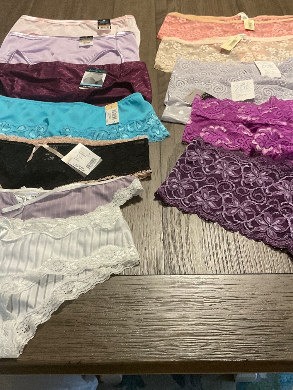 Bras and Panties Bundle Box - Sizes 36-40C bras and Large/X-Large Panties - New